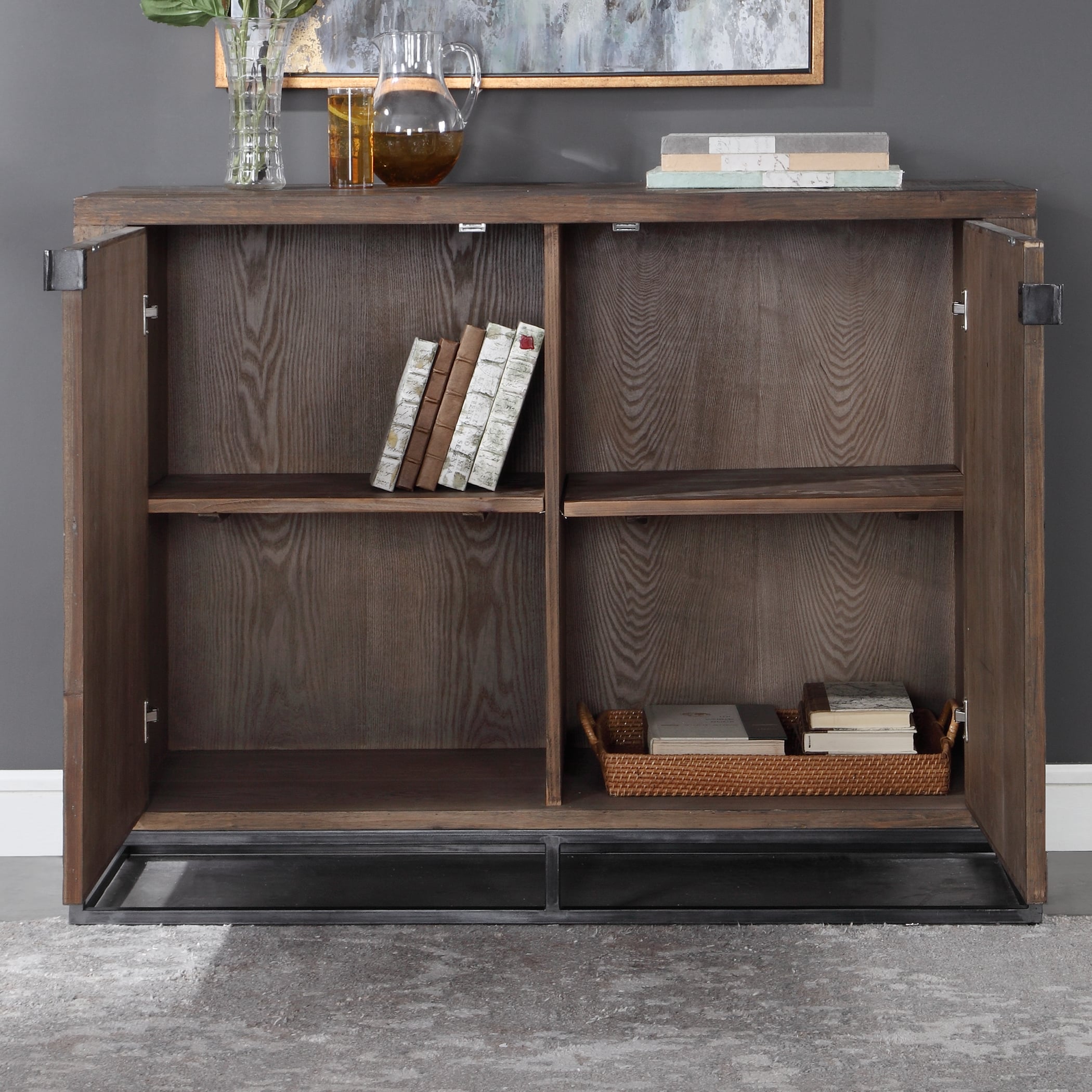 Uttermost Accent Furniture - Chests Evros Reclaimed Wood 2-Door Cabinet