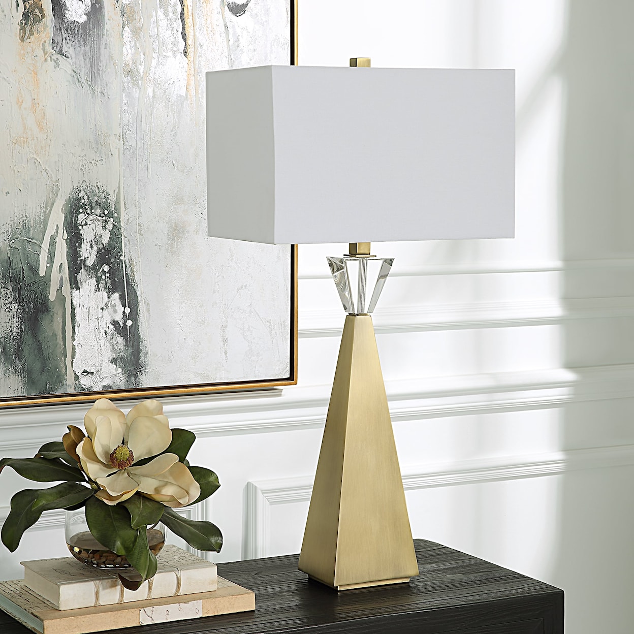 Uttermost Arete Arete Modern Brass Table Lamp