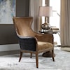 Uttermost Accent Furniture - Accent Chairs Snowden Tan Wing Chair