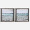 Uttermost Framed Prints Aqua Horizon Framed Prints, Set/2
