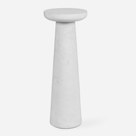 Lirra White Marble Drink Table