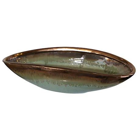 Iroquois Green Glaze Bowl