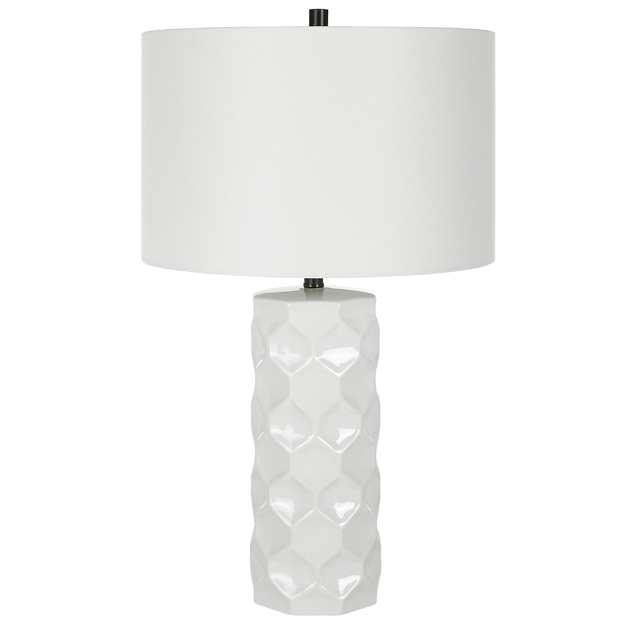 Uttermost Honeycomb Honeycomb White Table Lamp