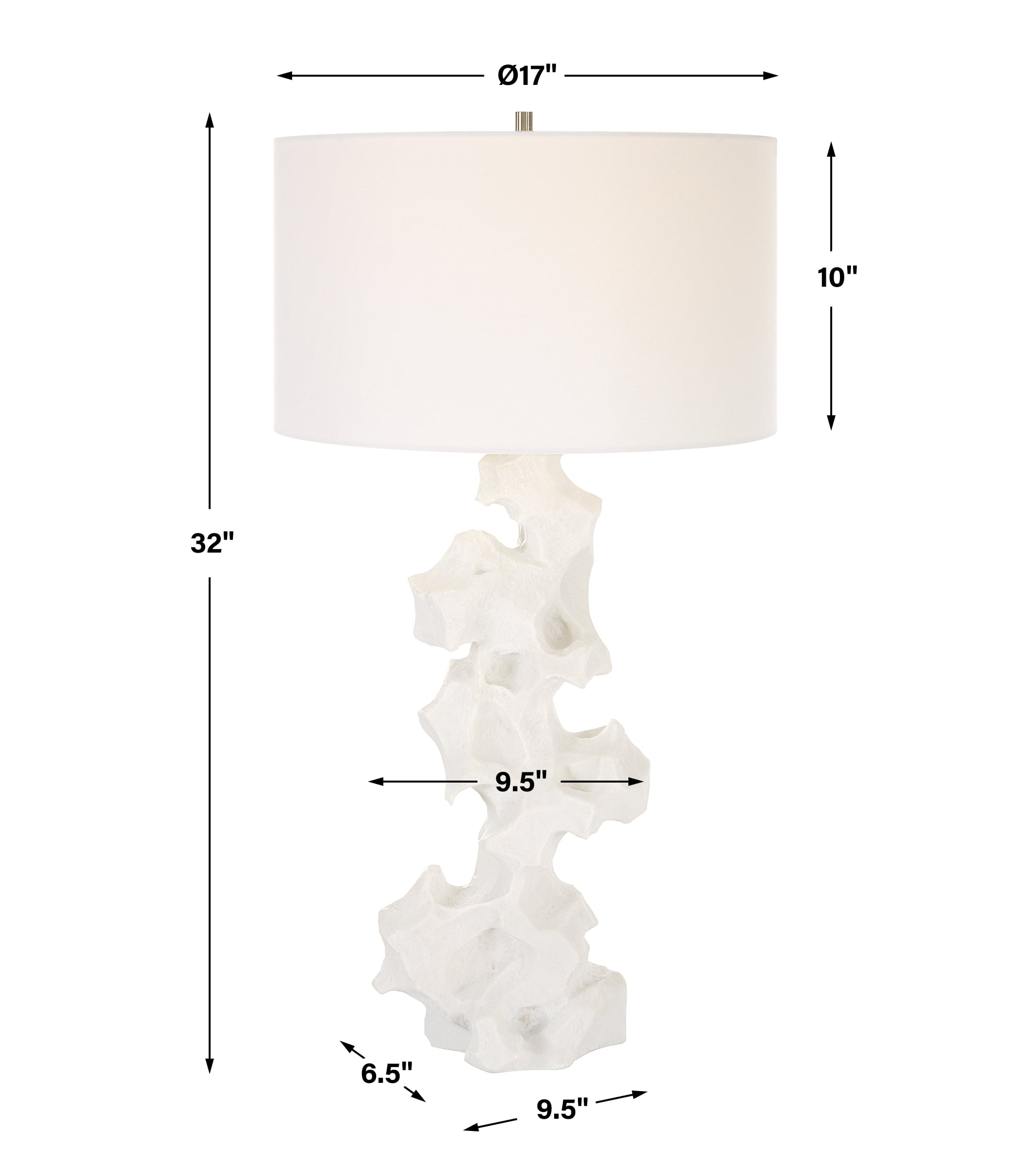 Uttermost Remnant Remnant White Marble Table Lamp