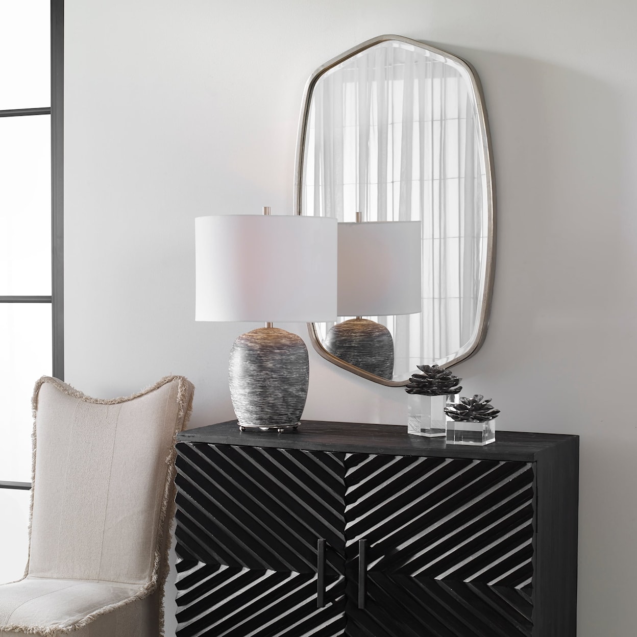 Uttermost Mirrors Duronia Brushed Silver Mirror