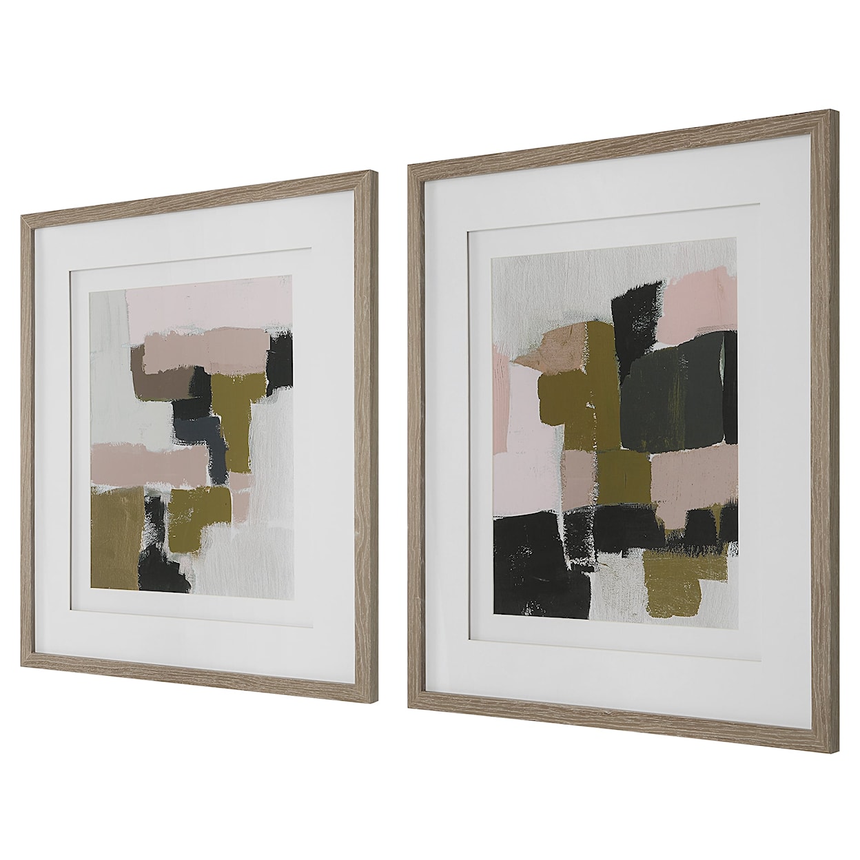 Uttermost Color Block Color Block Framed Prints Set/2