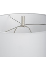 Uttermost Ascent Contemporary White Geometric Table Lamp