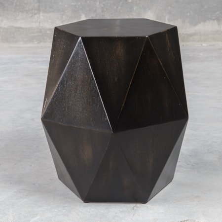 Black Geometric Accent Table