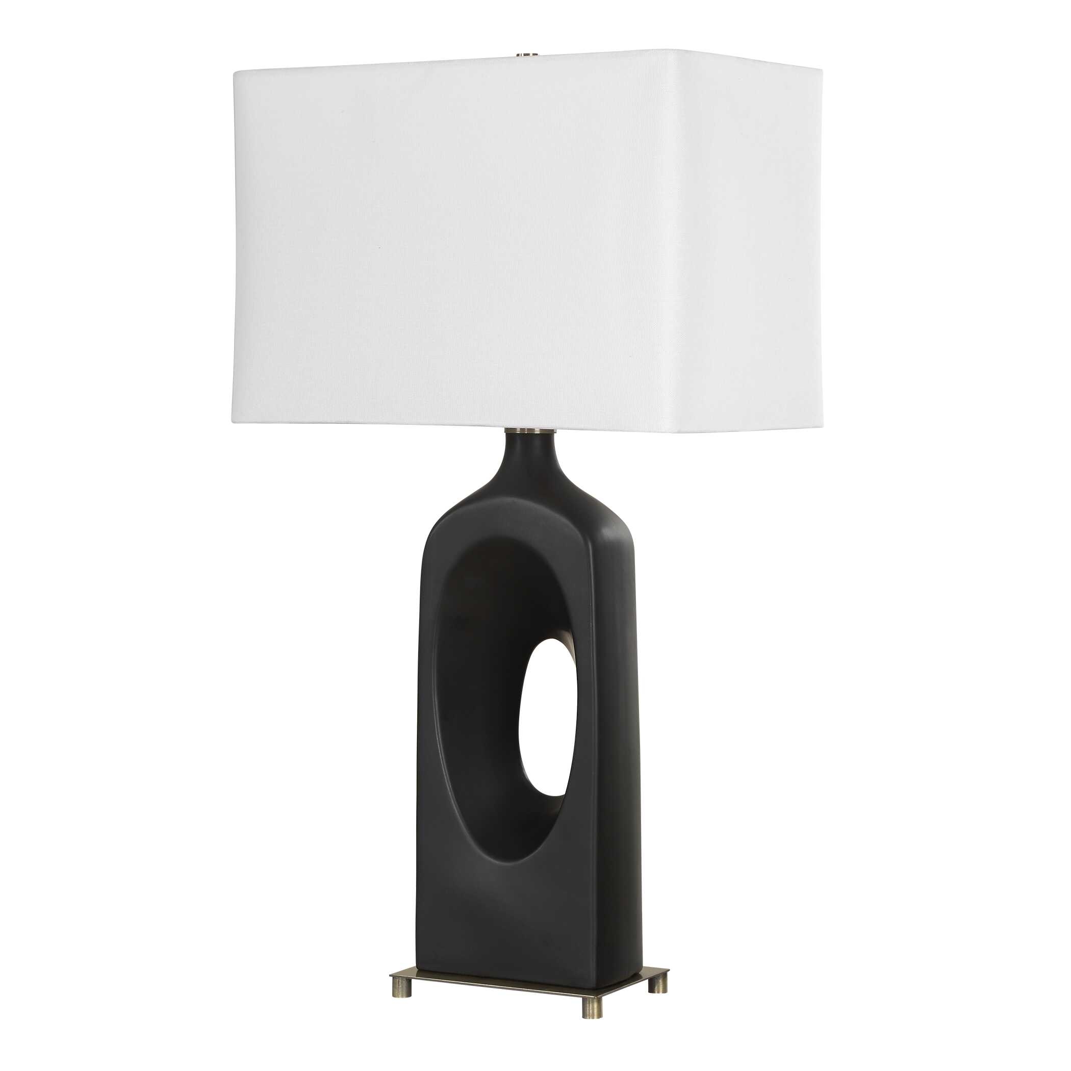 Uttermost Void Void Matte Black Table Lamp