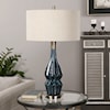 Uttermost Table Lamps Prussian Blue Ceramic Lamp