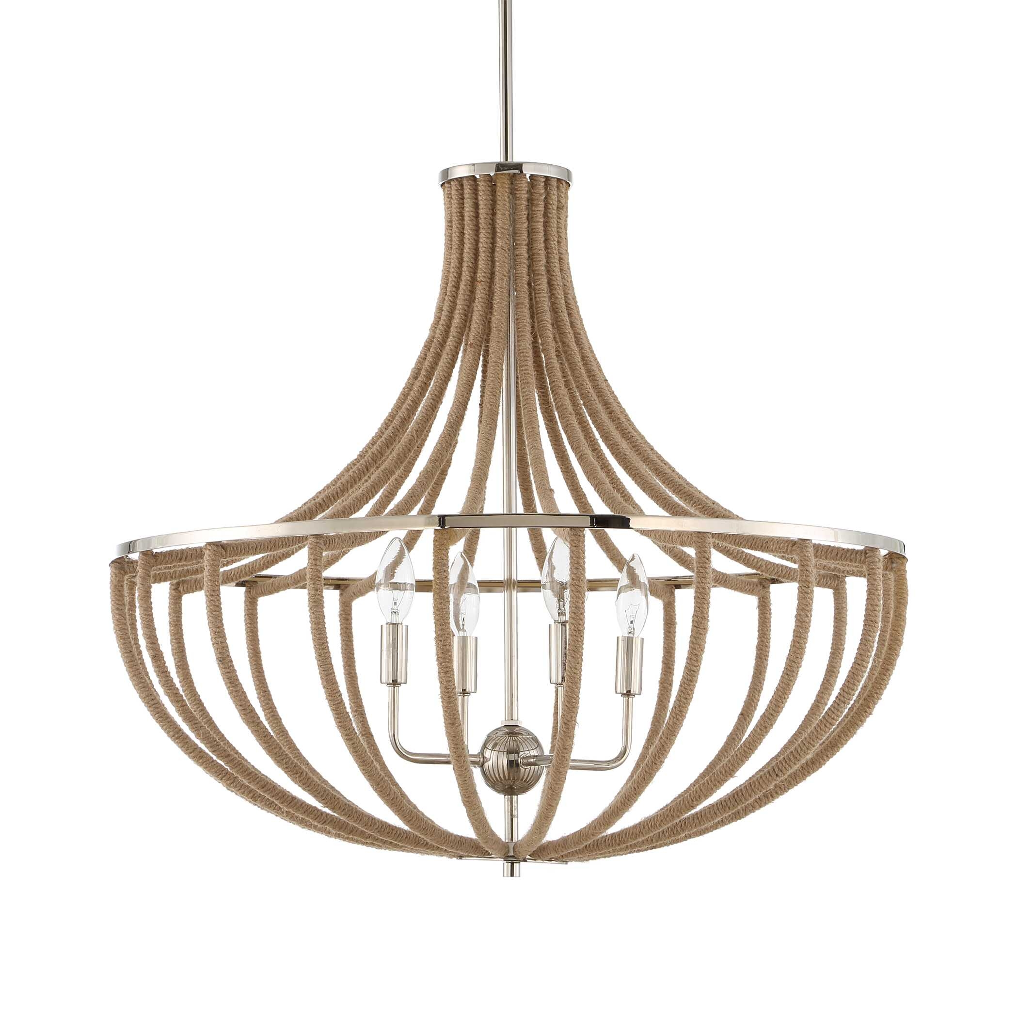Lovelock 4 Light Rope Empire Chandelier