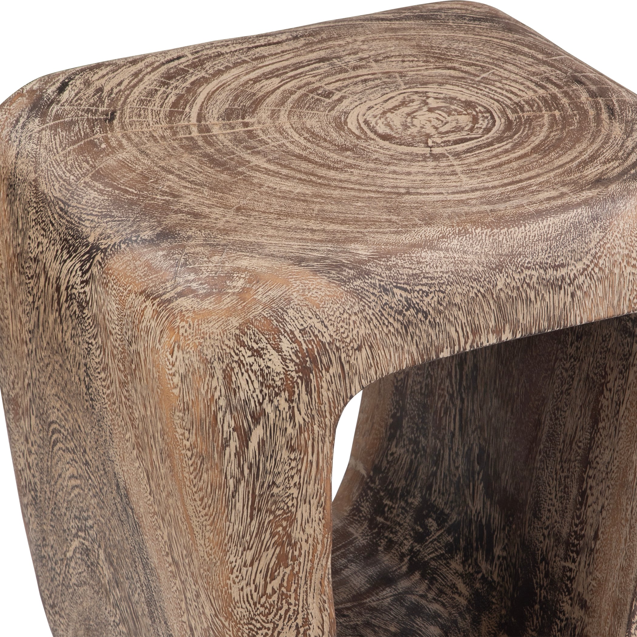 Uttermost Loophole Loophole Bleached Wash Accent Stool