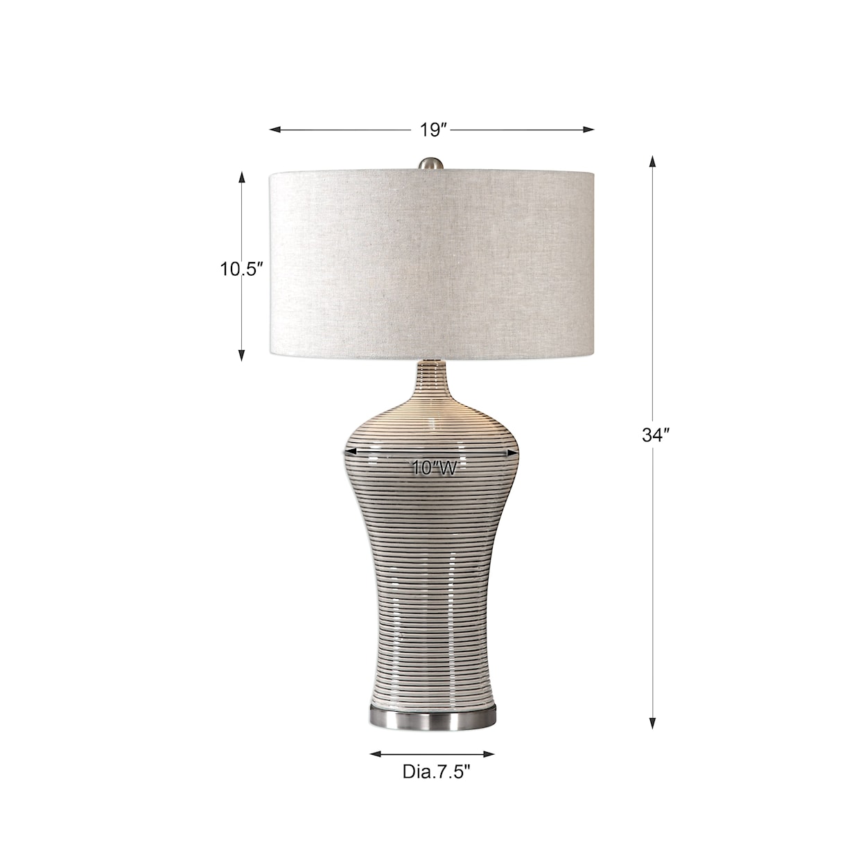 Uttermost Table Lamps Dubrava Light Gray Table Lamp