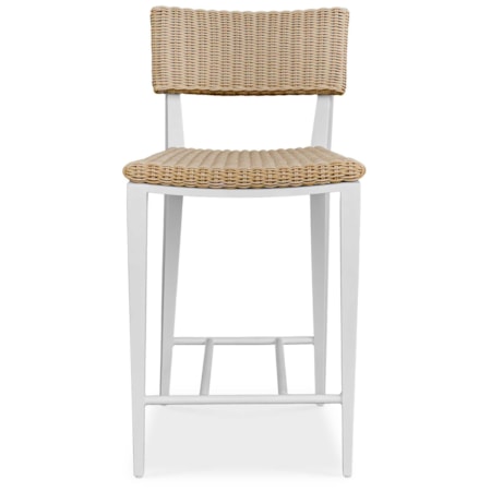 Calbas White Outdoor Counter Stool