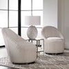 Uttermost Accent Furniture - Accent Chairs Crue White Swivel Chair