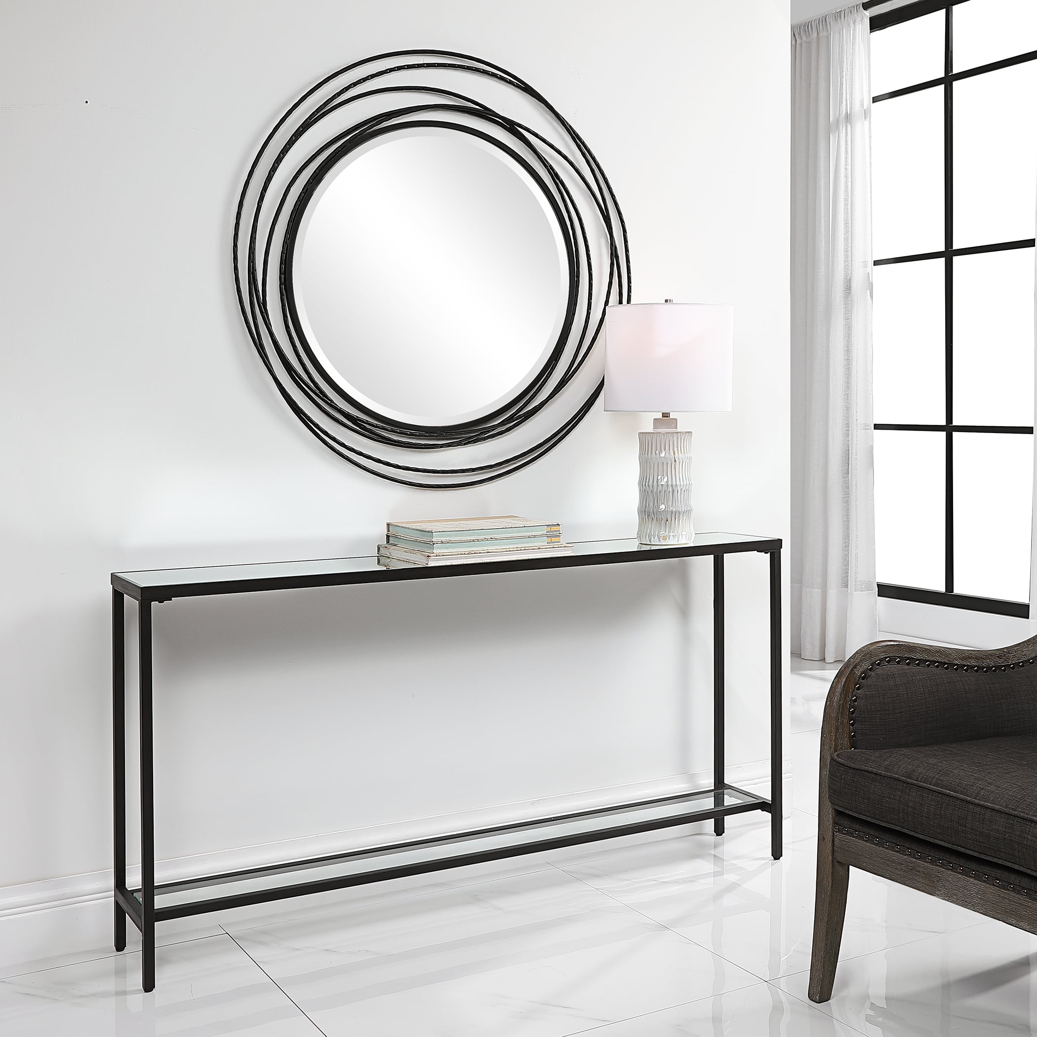 Uttermost Accent Furniture - Occasional Tables Hayley Black Console Table