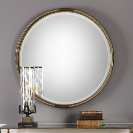 Finnick Iron Coil Round Mirror