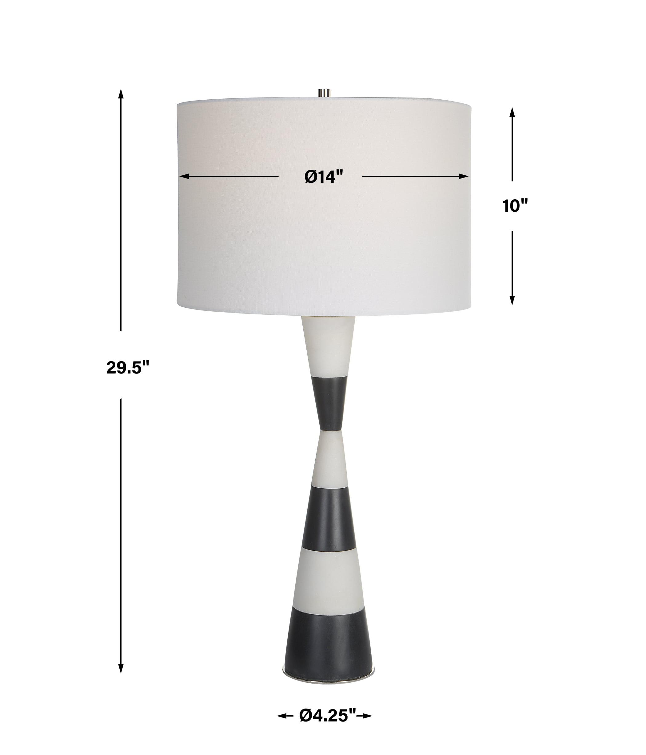 Bandeau Banded Stone Table Lamp