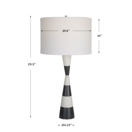 Bandeau Banded Stone Table Lamp