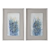 Uttermost Framed Prints Indigo Florals Framed Prints, S/2