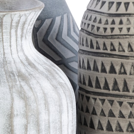 Natchez Geometric Vases, S/3