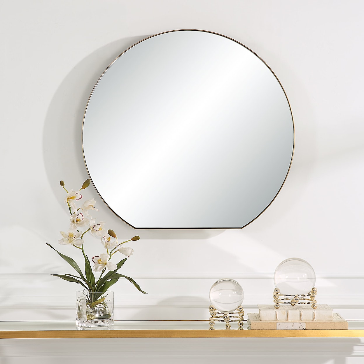 Uttermost Cabell Cabell Small Brass Mirror