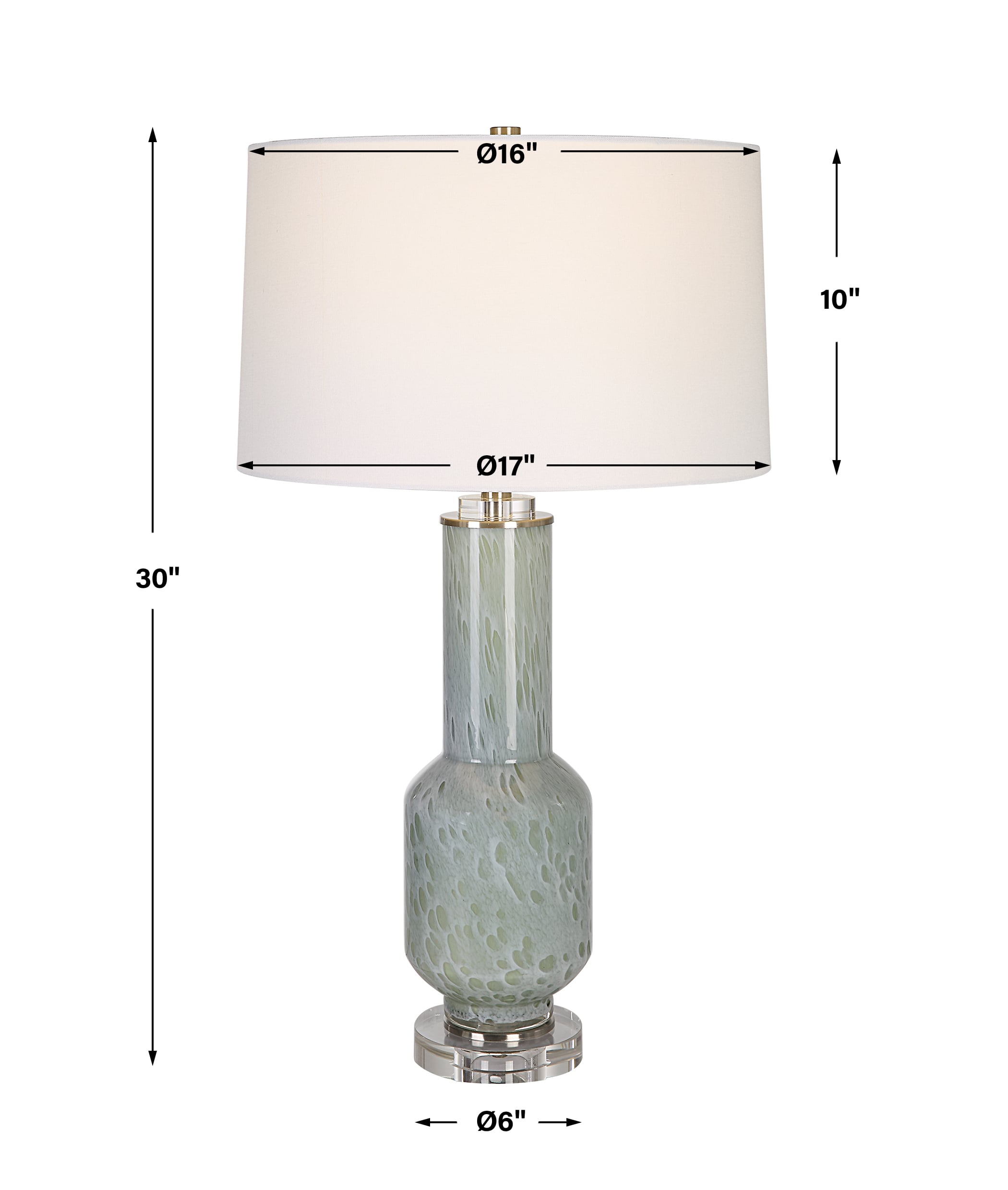 Uttermost Imperia Imperia Aqua Gray Table Lamp