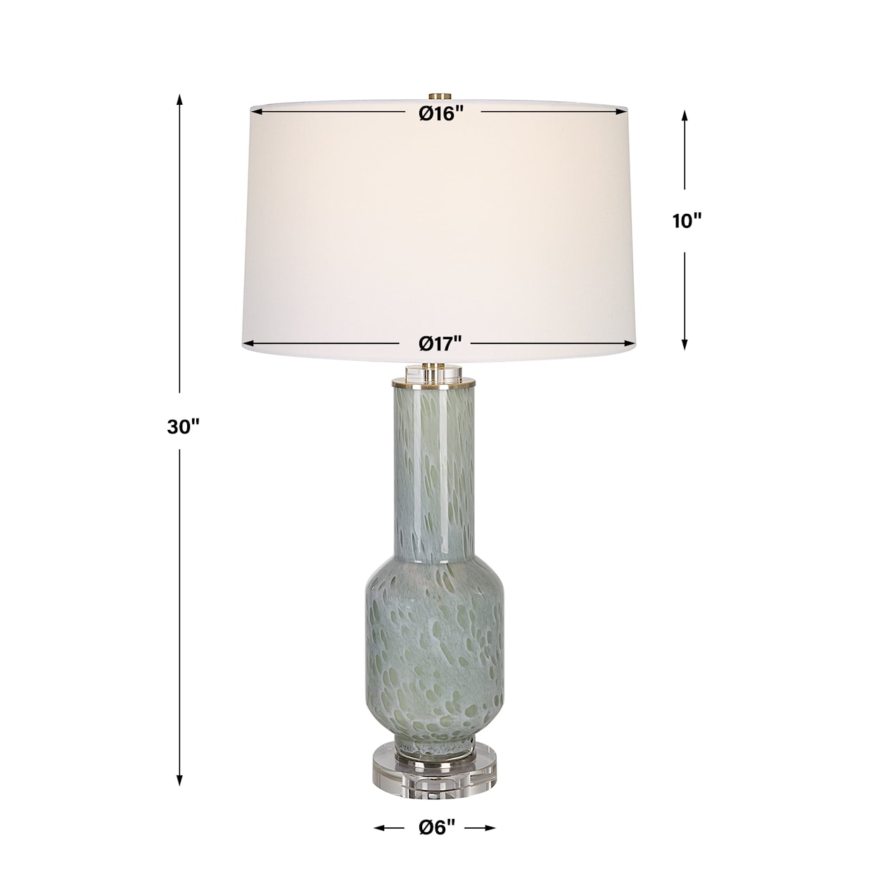 Uttermost Imperia Imperia Aqua Gray Table Lamp