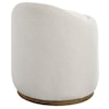 Uttermost Swirl Swirl Swivel Sheepskin Ottoman