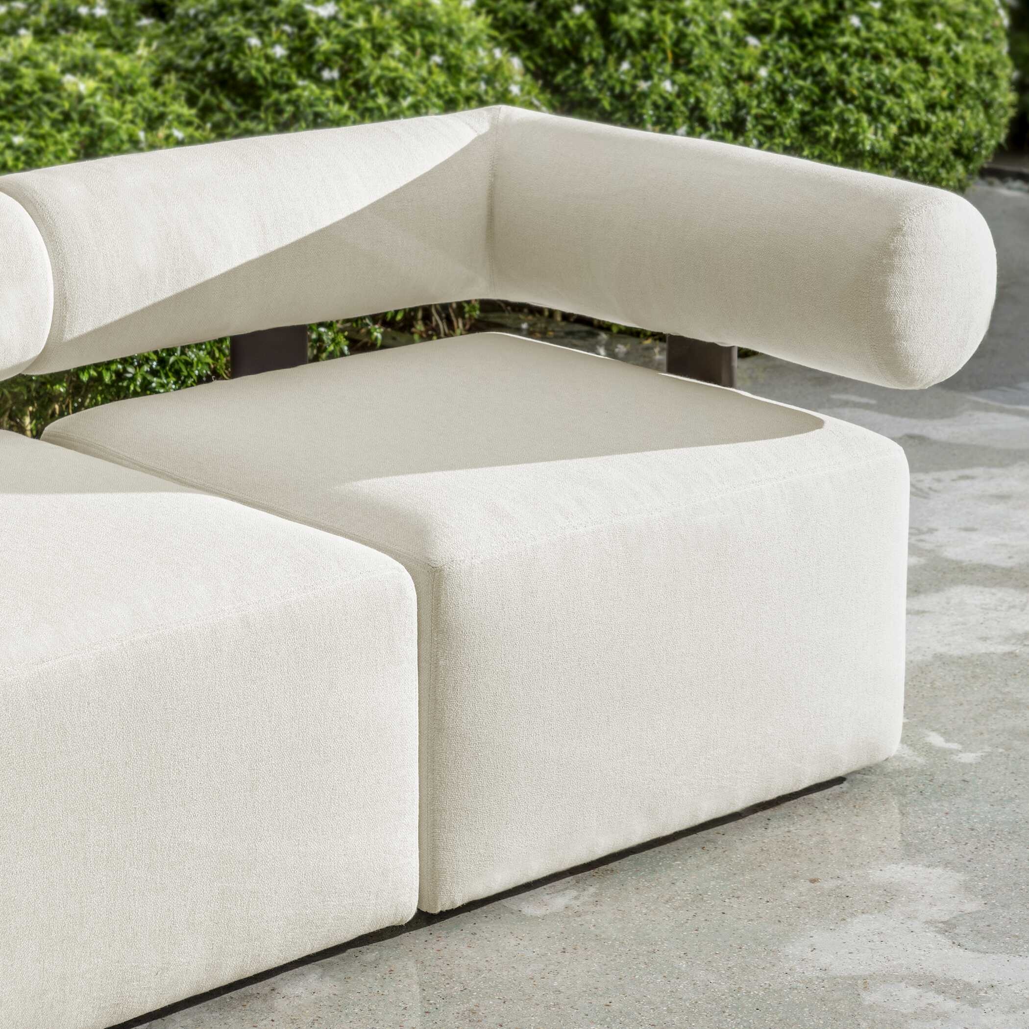 Uttermost Bolster Back Bolster Back White Outdoor Corner Sofa