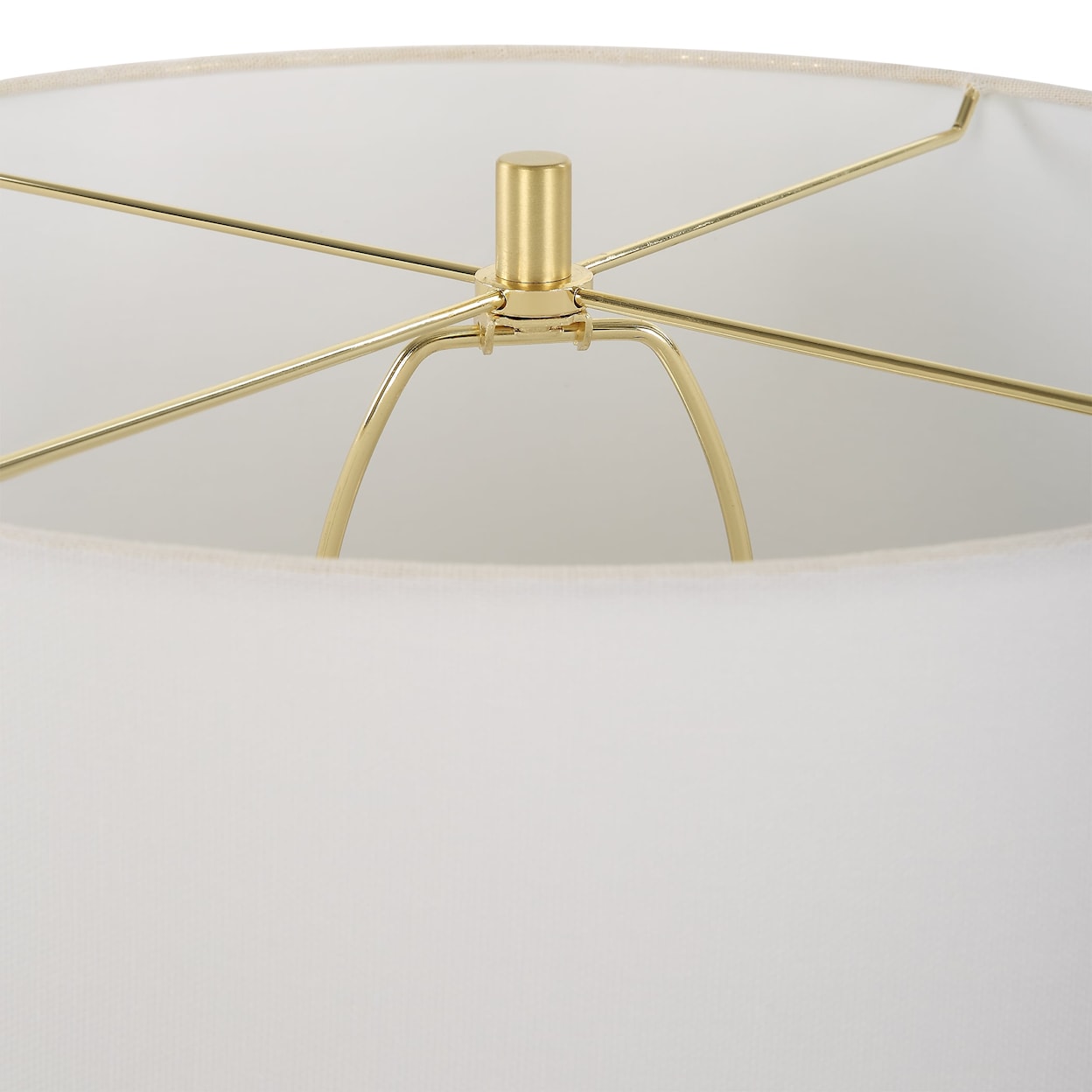 Uttermost Wrenley Wrenley Ridged White Table Lamp