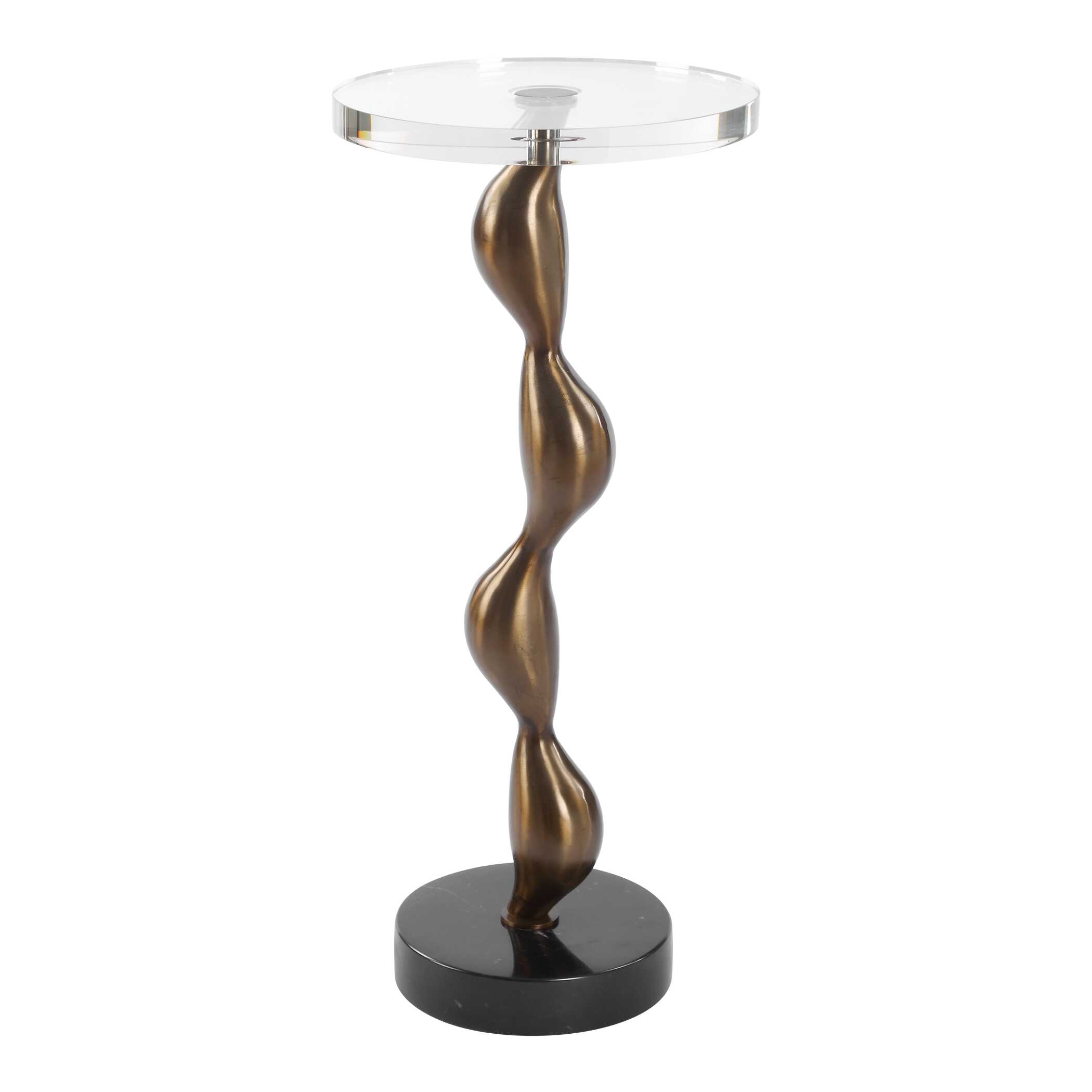 Uttermost Remolino Remolino Bronze Drink Table