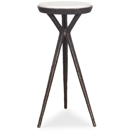Tilton White Marble Accent Table