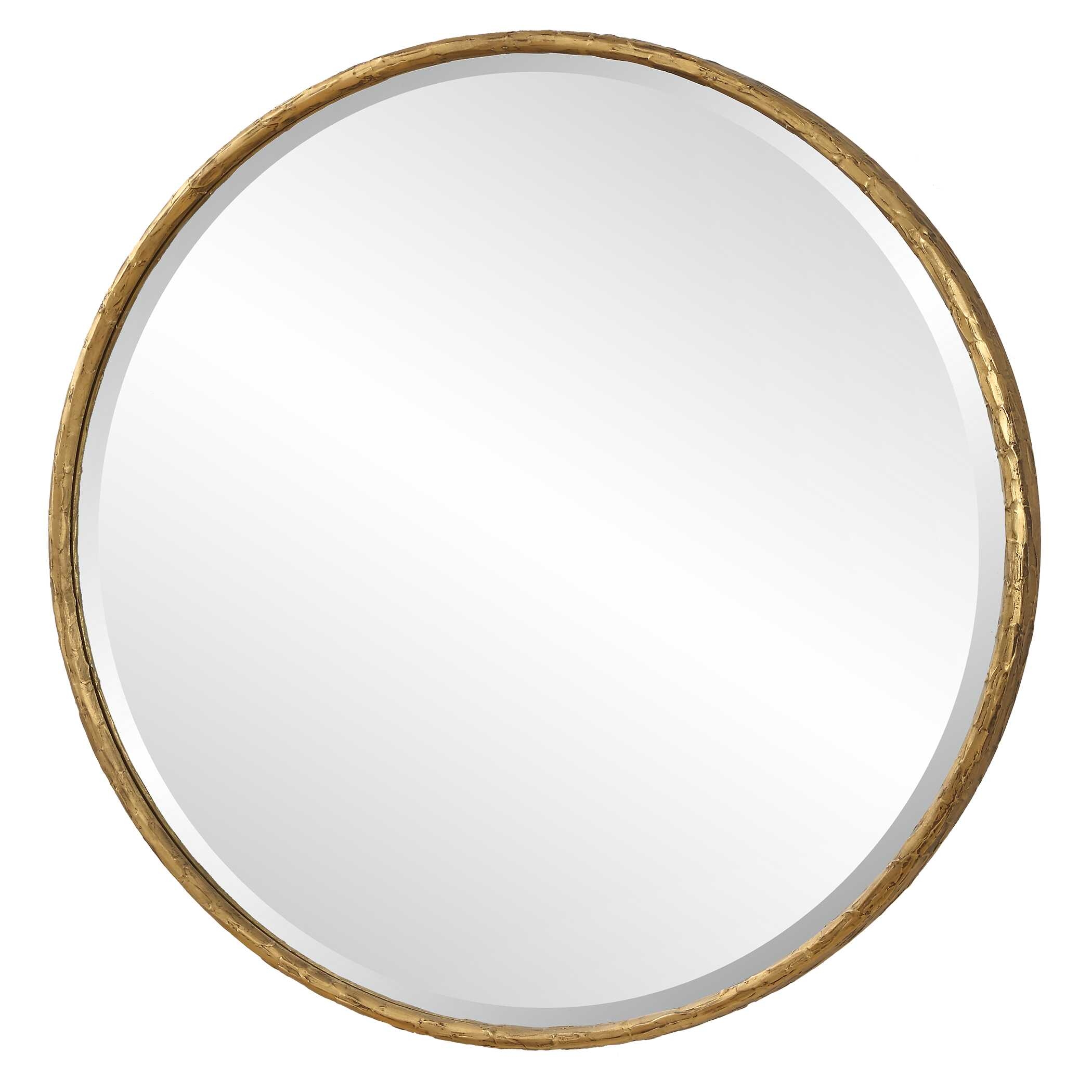 Uttermost Sutton Sutton Aged Gold Round Mirror