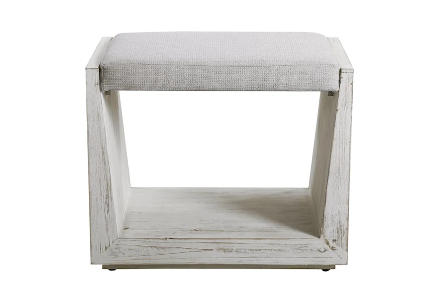 Accent Furniture - Benches Cabana White Small Bench by Uttermost at Esprit Decor Home Furnishings