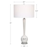 Uttermost Table Lamps Kently White Marble Table Lamp