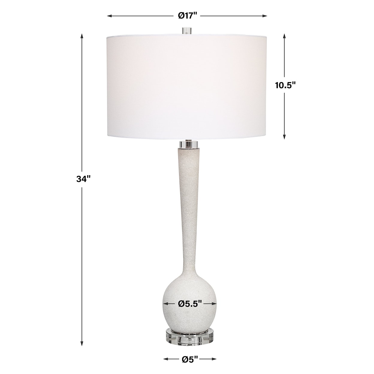 Uttermost Table Lamps Kently White Marble Table Lamp
