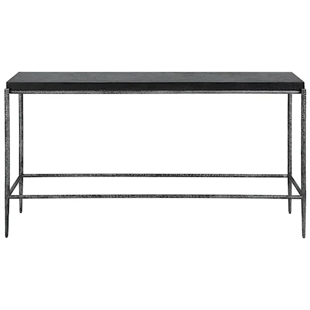 Crescendo Black Concrete Console Table