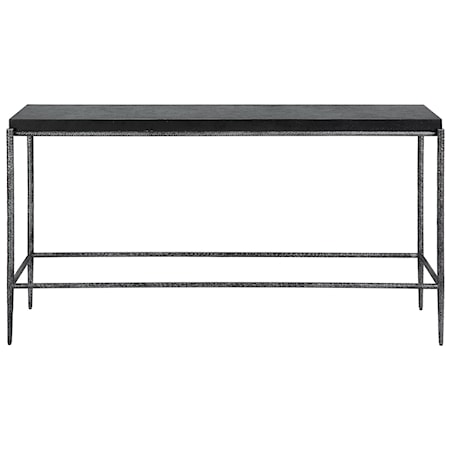 Crescendo Black Concrete Console Table