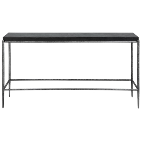 Crescendo Black Concrete Console Table