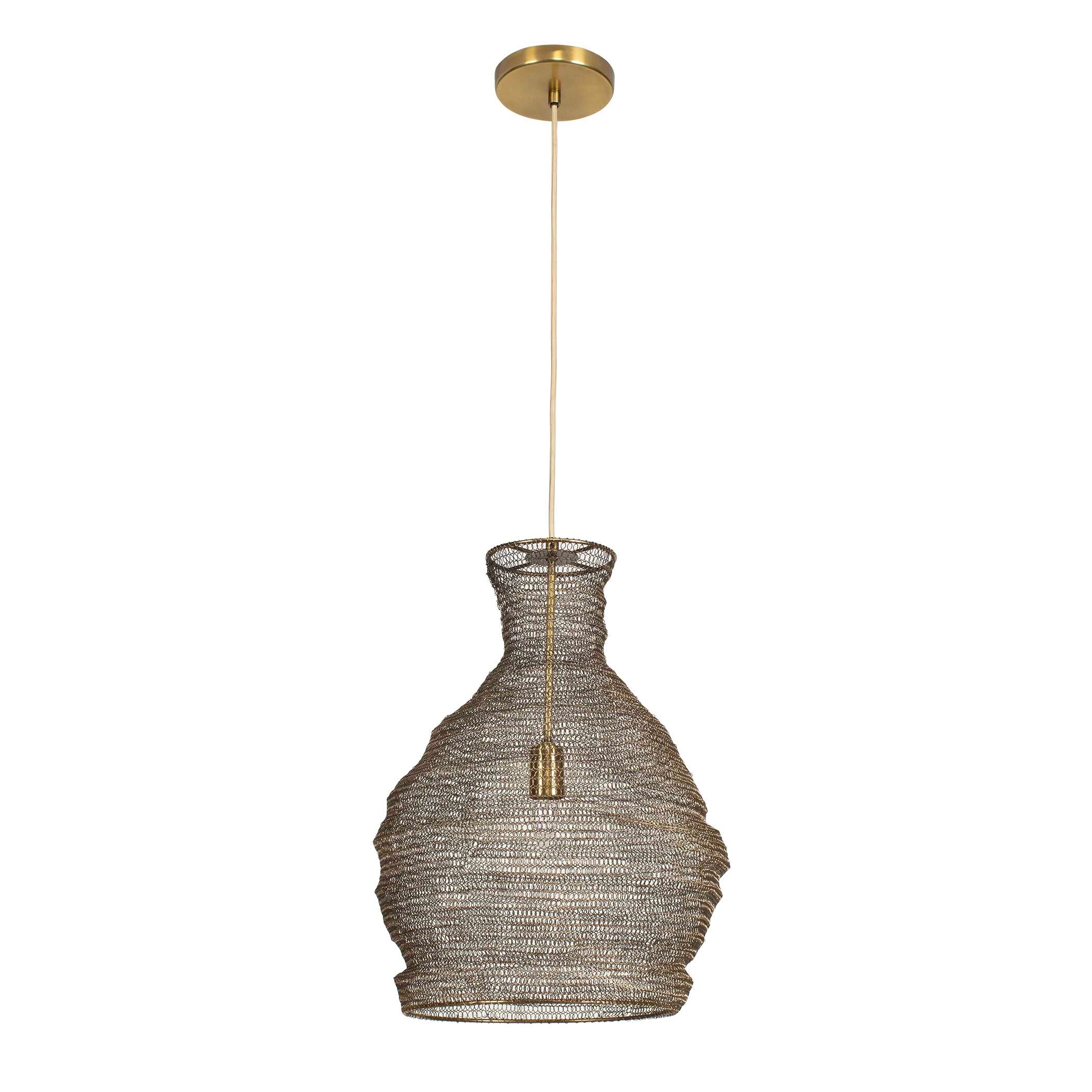 Uttermost Murmur Murmur Woven Brass 1 Light Pendant