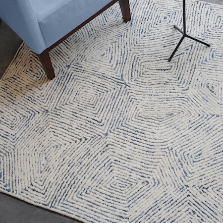 Maze Blue 5 x 8 Rug