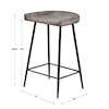 Uttermost Cordova Carved Wood Counter Stool with Iron Legs