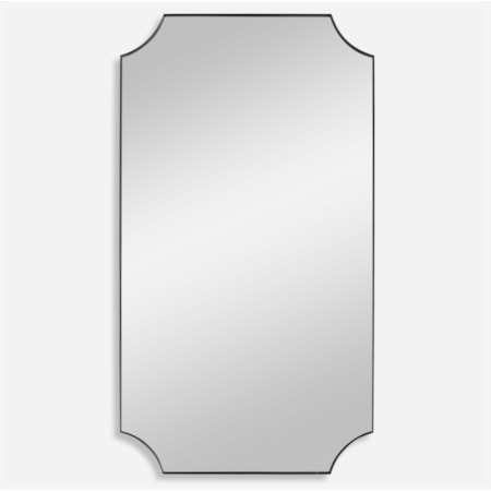 Lennox Black Scalloped Corner Mirror
