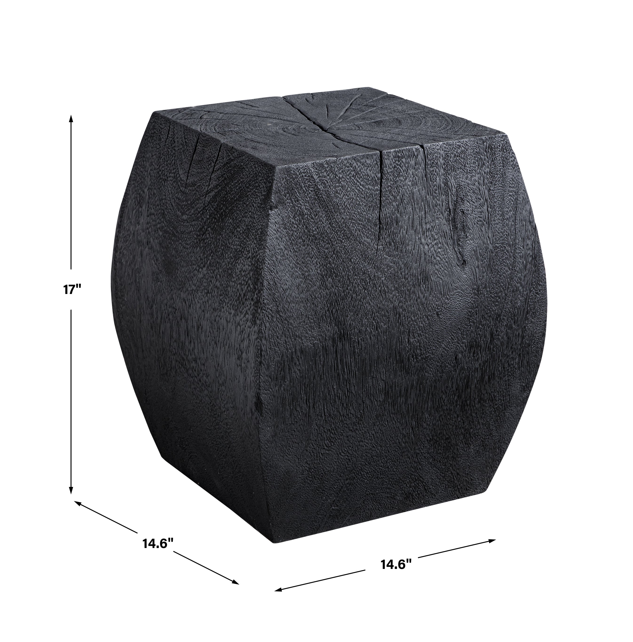 Uttermost Grove Grove Black Wooden Accent Stool