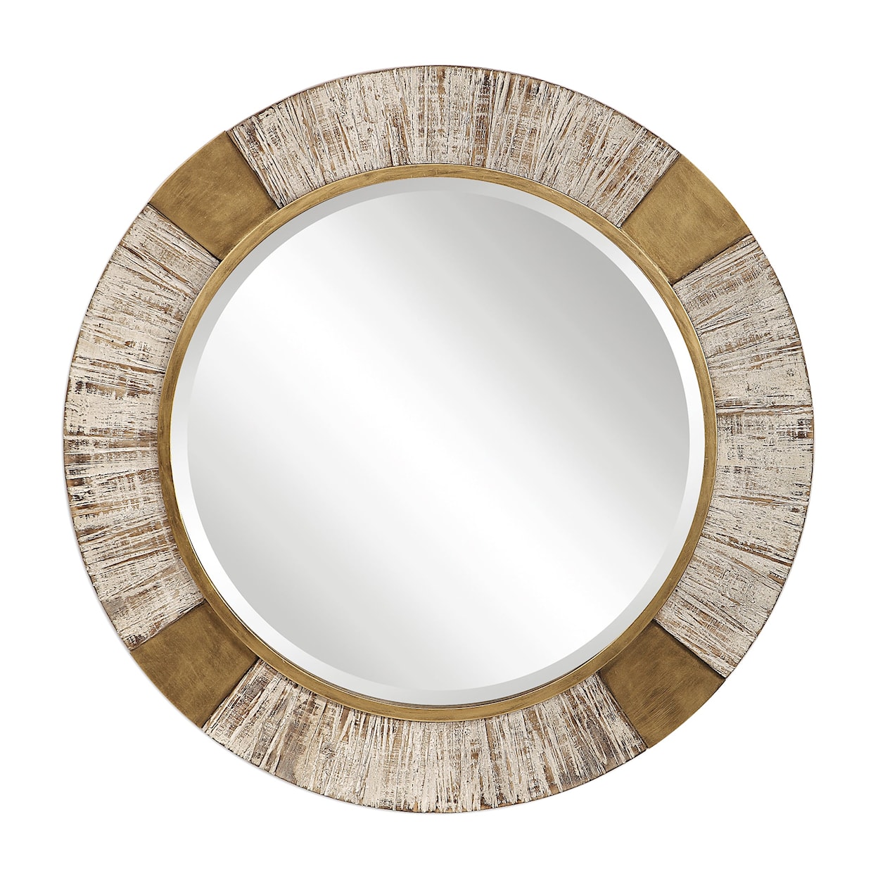 Uttermost Mirrors - Round Reuben Gold Round Mirror