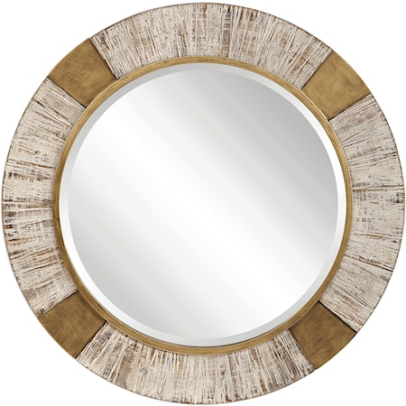 Reuben Gold Round Mirror