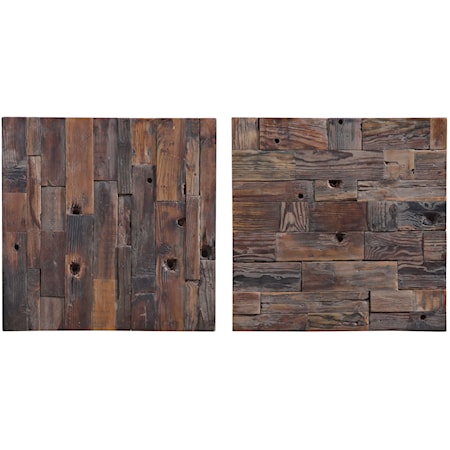 Astern Wood Wall Decor, S/2