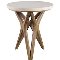 Marnie Limestone Accent Table