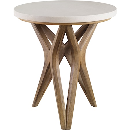 Marnie Limestone Accent Table